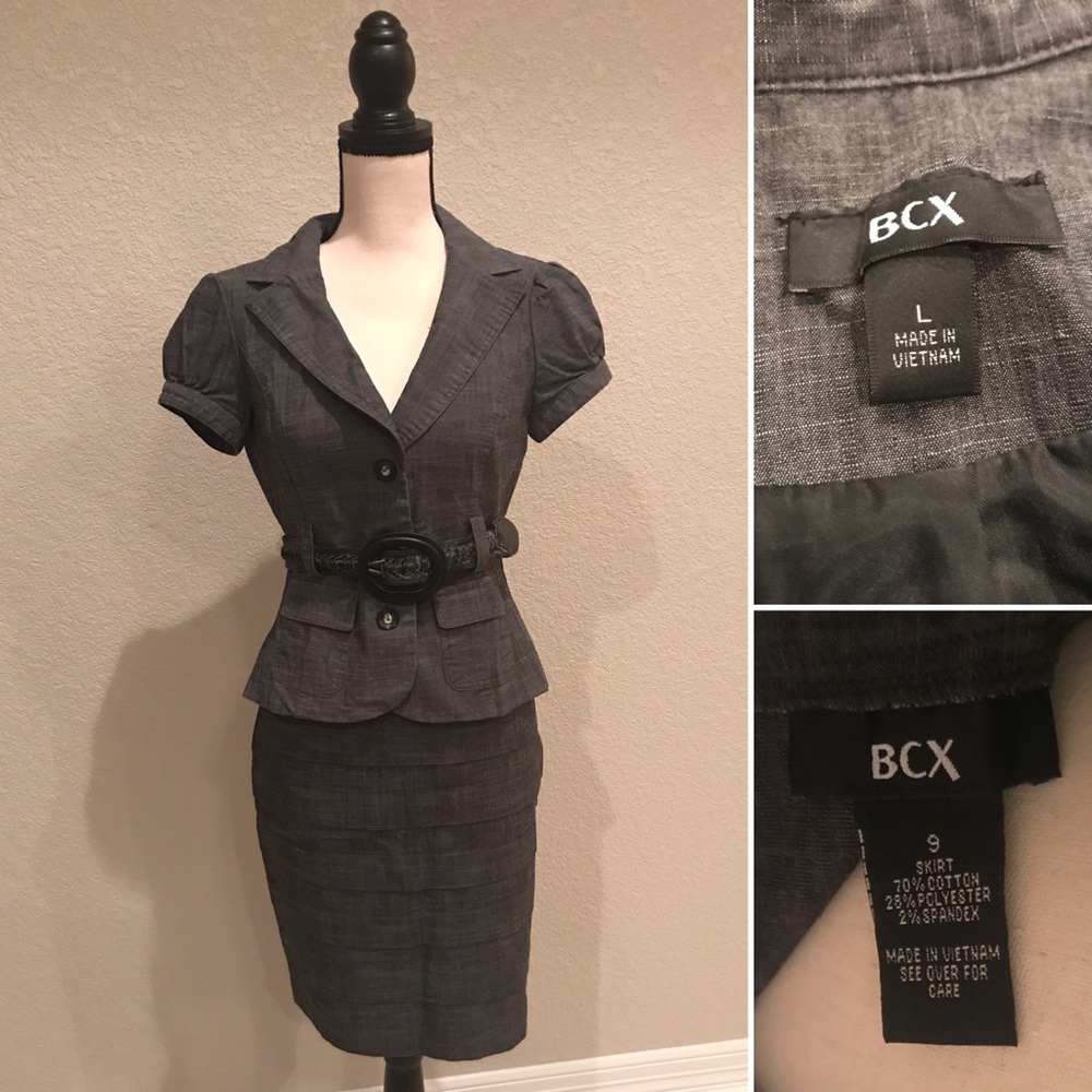 “BCX” Pencil Skirt Suit Set